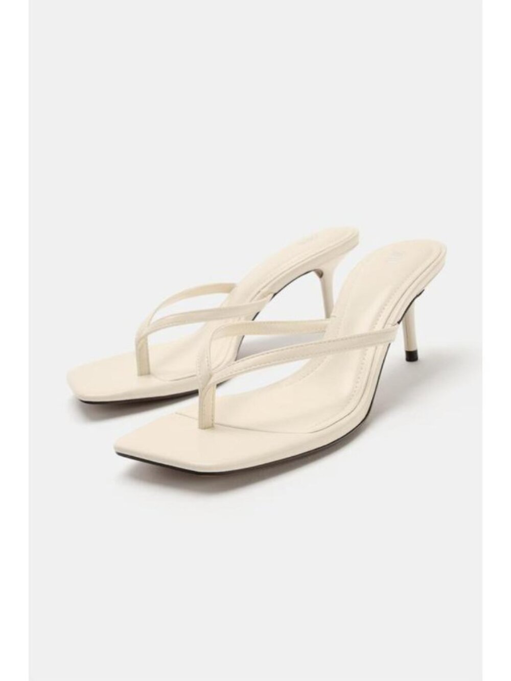 ZARA SQUARE TOE HEELED SANDALS 2324/810/002 - Picture 4 of 6